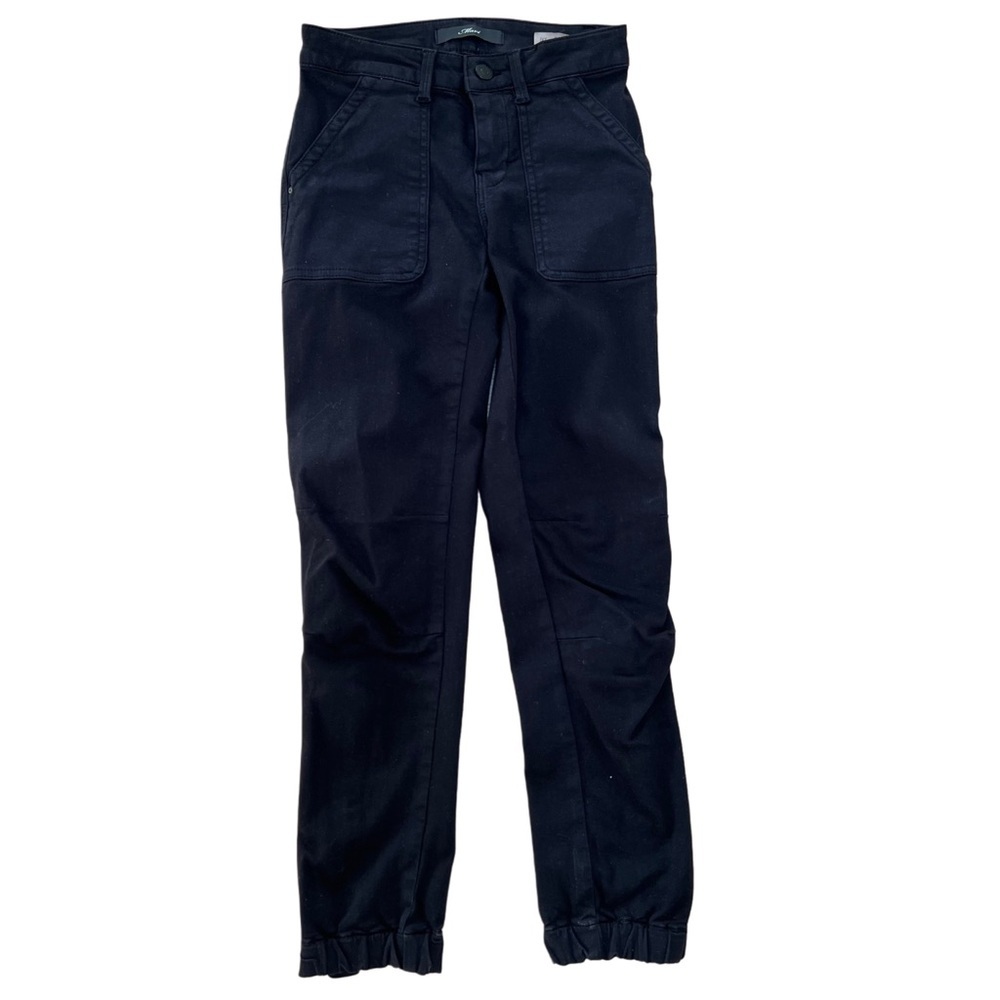 Mavi Ivy Slim Cargo Mid Rise Pant, Black - Size 24 - Picture 8 of 11